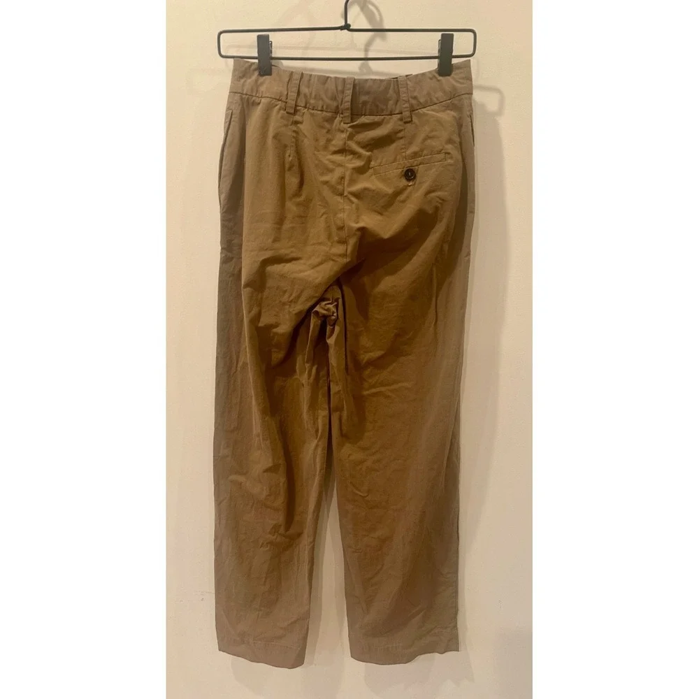 Erika Cavallini Wide Leg Hi-Rise Brown Cotton Trousers Sz 0 or XS (38 IT) $300+